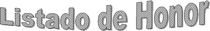 Listado de Honor